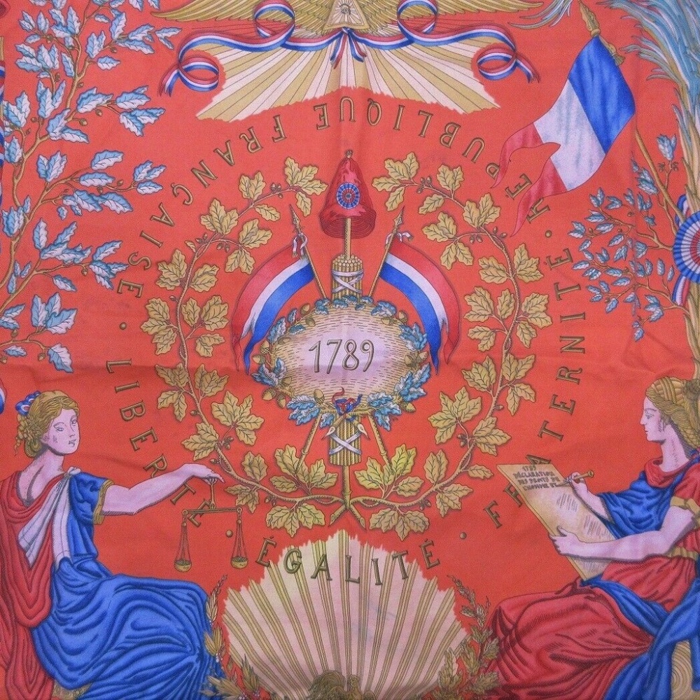 HERMES Scarf LIBERTE EGALITE FRATERNITE REPUBLIQUE